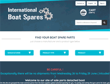 Tablet Screenshot of international-boat-spares.com